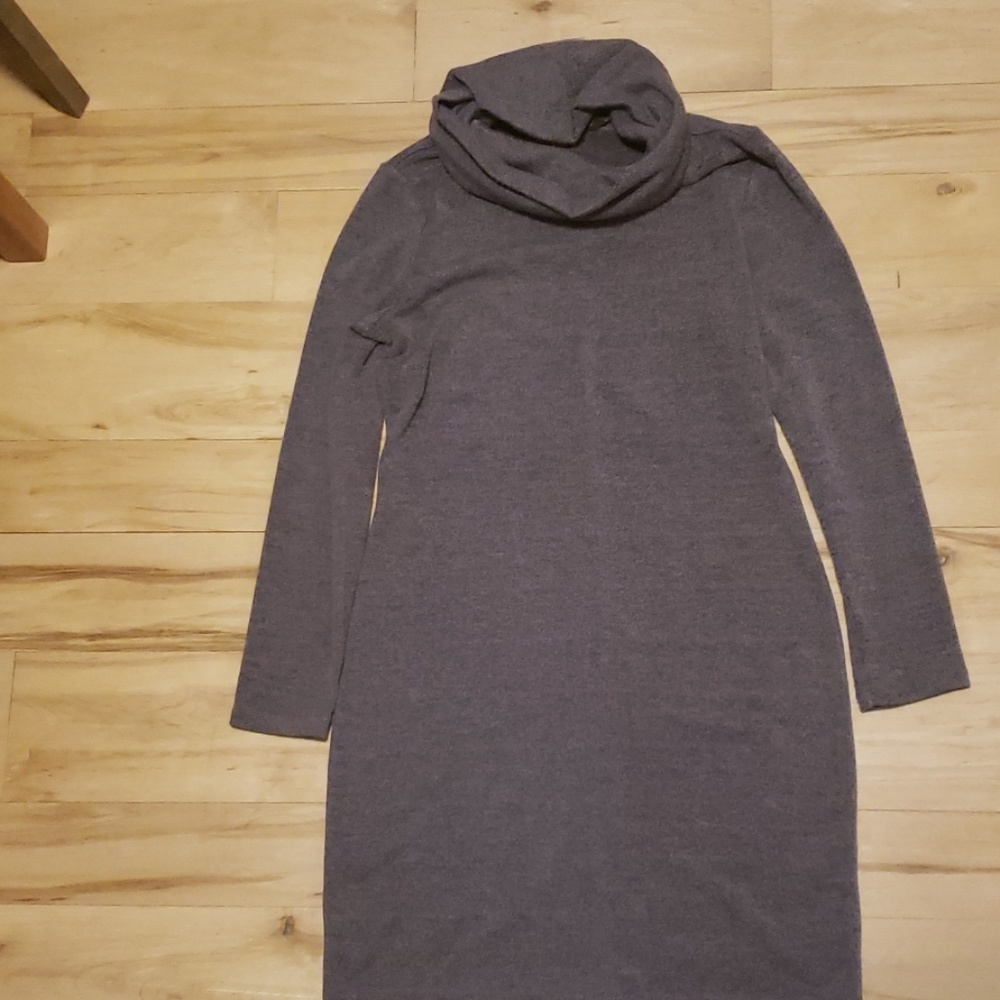 Cozy sweater dress with turtleneck